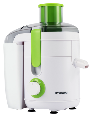 Соковыжималка центробежная Hyundai HY-JE1615 500Вт рез.сок.:450мл. белый/зеленый
