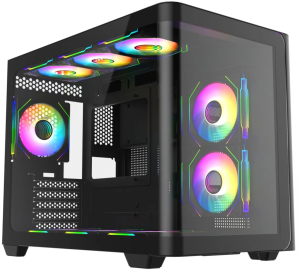 Корпус Bloody BD-CC112 черный без БП mATX 9x120mm 2xUSB3.0 audio bott PSU