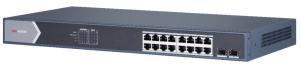 Коммутатор Hikvision DS-3E1518P-EI 16x1Гбит/с 2SFP 16PoE+ 225W управляемый
