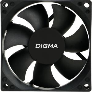 Вентилятор для корпуса Digma DFan-80 80х80x25 черный 3-pin 4-pin (Molex) 23дБ Ret