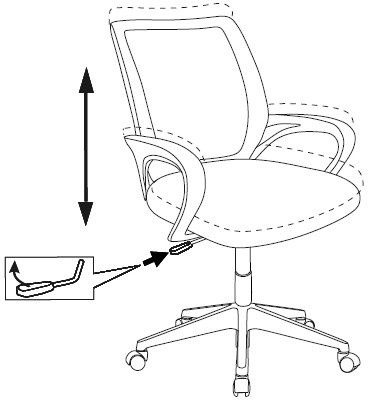 Кресло детское Бюрократ BUROKIDS 1 W голубой Sticks 06 крестов. пластик пластик белый