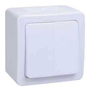 Выключатель IEK Гермес Plus откр. 1кл. IP54 белый (упак.:1шт) (EVMP10-K01-10-54-EC)