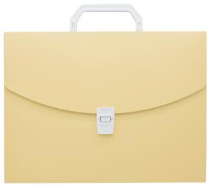 Портфель Бюрократ Pastel PASTPP01YEL 1 отдел. A4 пластик 0.7мм желтый