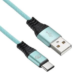 Кабель Digma TYPE-C-1.2M-BRAIDED-GR USB (m)-USB Type-C (m) 1.2м зеленый