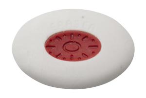 Ластик Silwerhof Ellipse 181153 овальный 51x35x12мм каучук термопластичный белый пластиковая сердцевина