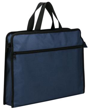 Папка-портфель Deli 63753BLUE 2 отдел. A4 текстиль синий