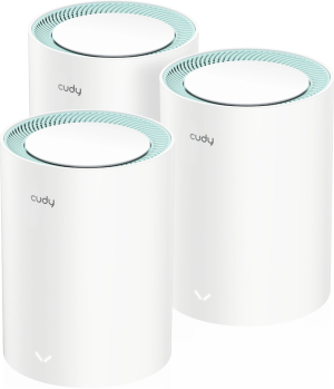 Бесшовный Mesh роутер Cudy M1500 (M1500(3-PACK)) AX1500 10/100/1000BASE-TX (упак.:3шт)