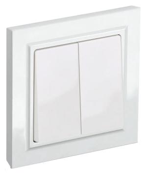 Выключатель IEK Brite ВСР10-2-0-БрБ скрыт. 2кл. IP20 белый (упак.:1шт) (BR-V20-0-10-K01-F)