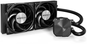 Система водяного охлаждения Montech HyperFlow Silent 240 Soc-AM5/AM4/1200/1700/1851 черный 4-pin 24.8dB Al 310W Ret (HS240BK)