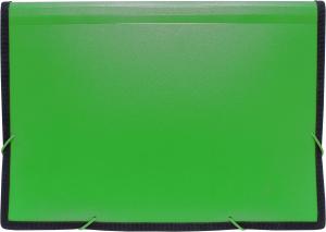 Портфель Бюрократ -BPR13LGRN 13 отдел. A4 с окантовкой пластик 0.7мм зеленый