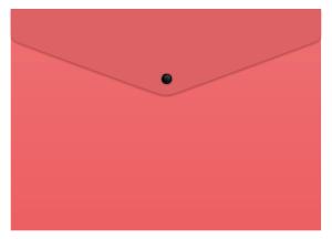 Конверт на кнопке Бюрократ -PK803TPINK A4 гориз. пластик 0.15мм коралловый