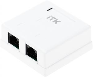 Розетка ITK CS2-1C5EU-22 настен.RJ45 2 кат.5E UTP бел. (упак.:1шт)