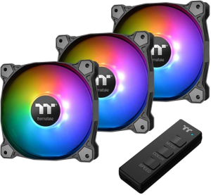 Вентилятор для корпуса Thermaltake Pure 14 ARGB 140х140x25 черный 4-pin 30.4дБ (упак.:3шт) (CL-F080-PL14SW-A) Ret