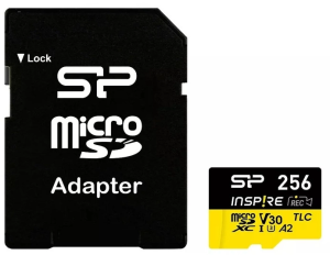 Флеш карта microSDXC 256GB Silicon Power SP256GBSTXLA2V1NSP Inspire V30 A2 w/o adapter