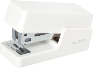 Степлер мини Deli ENS083WHITE Linfini N10 24/6 (15листов) белый 15скоб металл/пластик блистер