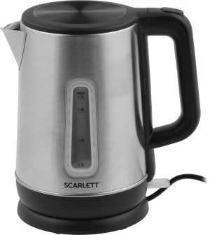 Чайник электрический Scarlett SC-EK21S23 1.7л. 2200Вт серебристый/черный корпус: металл