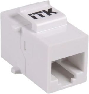 Адаптер ITK CS7-1C5EU проходной Keystone RJ45 кат.5E UTP бел.