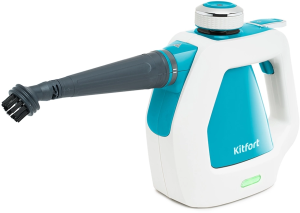 Пароочиститель ручной Kitfort КТ-918-3 1000Вт бирюзовый/белый