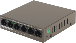 Коммутатор Tenda TEF1106P-4-63W (L2) 6x100Мбит/с 4PoE 63W неуправляемый