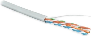 Кабель информационный Hyperline UUTP4R-C5E-S24-IN-LSZH-GY-305 кат.5E UTP 4 пары 24AWG LSZH внутренний 305м серый