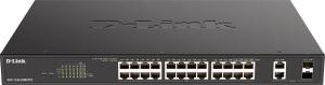 Коммутатор D-Link DGS-1100-26MPPV2/A3A (L2) 24x1Гбит/с 2xКомбо(1000BASE-T/SFP) 2SFP 24PoE 90W управляемый