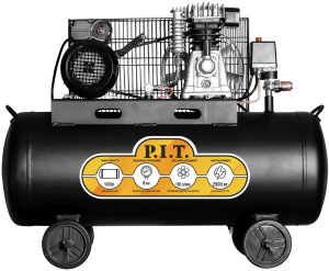 Компрессор поршневой P.I.T. PAC100-C1 масляный 370л/мин 100л 2500Вт черный