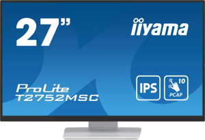 Монитор Iiyama 27" ProLite T2752MSC-W1 белый IPS LED 5ms 16:9 HDMI M/M матовая 1000:1 400cd 178гр/178гр 1920x1080 60Hz DP FHD USB Touch 6.7кг