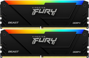 Память DDR4 2x8GB 3600MHz Kingston KF436C17BB2AK2/16 Fury Beast RGB RTL Gaming PC4-28800 CL17 DIMM 288-pin 1.35В kit single rank с радиатором Ret