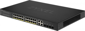 Коммутатор Zyxel GS192024HPV2-EU0101F (L2) 24x1Гбит/с 4xКомбо(1000BASE-T/SFP) 24PoE+ 375W управляемый