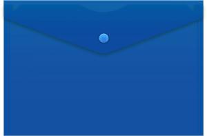 Конверт на кнопке Бюрократ -PK804A5NBLU A5 непрозрачный пластик 0.18мм синий