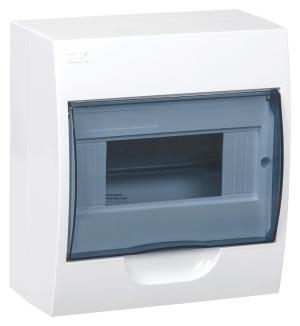 Щит распределительный IEK MKP12-N-08-40-20 ЩРН-П-8 для установки модульных устройств навесной 184мм 97мм 200мм 660B 8мод. пластик IP41 белый (упак.:1шт)