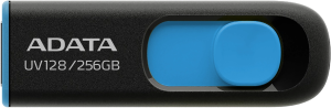 Флеш Диск A-Data 256Gb DashDrive UV128 AUV128-256G-RBE USB3.0 черный/синий