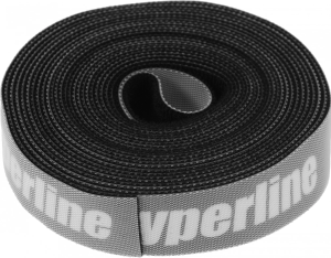 Хомут-липучка Hyperline WASNR-5X25-BK 5000x25мм (упак:1шт) полиамид черный