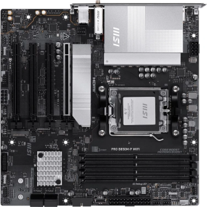 Материнская плата MSI PRO B850M-P WIFI SocketAM5 AMD B850 4xDDR5 mATX AC`97 8ch(7.1) 5Gigabit RAID+HDMI+DP