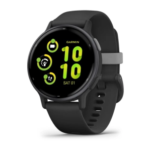 Смарт-часы Garmin Vivoactive 5 30.4мм 1.2" AMOLED корп.черный рем.черный разм.брасл.:125-190мм (010-02862-10)