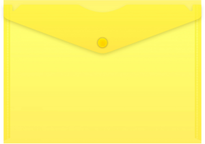 Конверт на кнопке Бюрократ -PK804A5YEL A5 пластик 0.18мм желтый