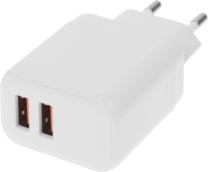 Сетевое зар./устр. BoraSCO 15W 3A 2xUSB универсальное белый (52580)