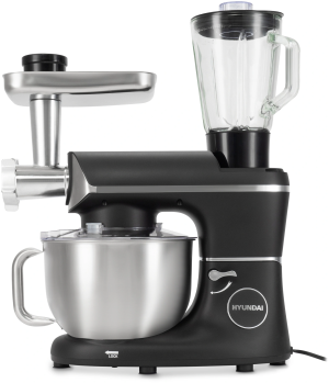 Кухонная машина Hyundai HYM-S8591 планетар.вращ. 1500Вт черный/серебристый