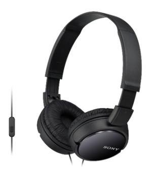 Гарнитура мониторные Sony MDR-ZX110AP 1.2м черный проводные оголовье (MDRZX110APB.CE7)