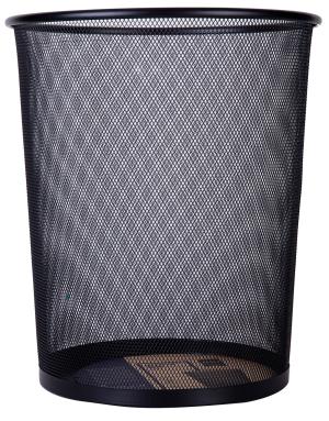 Корзина для бумаг Deli E9189 круглая 16л. мет.сетка черный