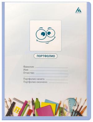 Папка-портфолио с 40 прозр.вклад. Бюрократ Gems GEMPP40AZURE A4 пластик 0.7мм карм.на лиц.стор. голубой топаз