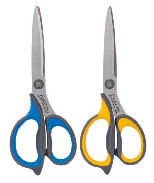 Ножницы Deli E77760 Soft офисные 210мм ТПЭ сталь ассорти блистер