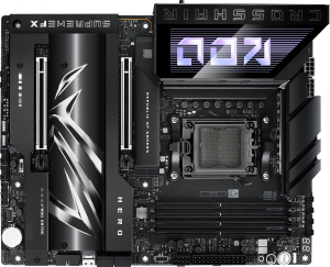Материнская плата Asus ROG CROSSHAIR X870E HERO SocketAM5 AMD X870E 4xDDR5 ATX AC`97 8ch(7.1) 5Gigabit + 2.5Gigabit Ethernet RAID+HDMI