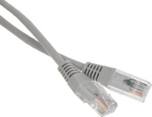 Патч-корд Lanmaster TWT-45-45-1.0-GY UTP RJ-45 вил.-вилка RJ-45 кат.5E 1м серый ПВХ (уп.:1шт)