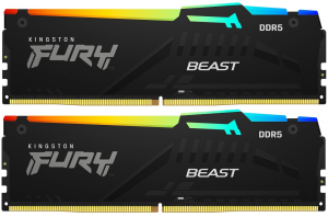 Память DDR5 2x8GB 6000MHz Kingston KF560C30BBEAK2-16 Fury Beast Black Expo RGB RTL Gaming PC5-48000 CL30 DIMM 288-pin 1.4В kit single rank с радиатором Ret