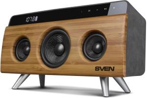 Колонка порт. Sven АС HA-930 дерево/черный 30W 1.0 BT/3.5Jack/USB 2200mAh