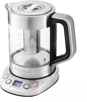 Чайник электрический Kitfort КТ-650 1.5л. 2200Вт серебристый корпус: стекло/металл