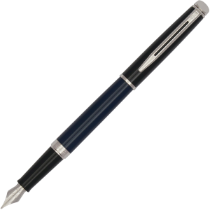 Ручка перьев. Waterman Hemisphere Colour Blocking (2202847) Blue/Black CT F сталь нержавеющая подар.кор.