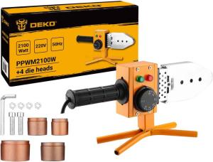 Сварочный аппарат для пластиковых труб Deko PPWM2100W 2.1кВт Тмакс.:300 парн.насад. (063-4247)