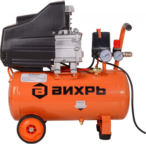 Компрессор поршневой Вихрь КМП-260/24 масляный 260л/мин 24л 2000Вт оранжевый/черный